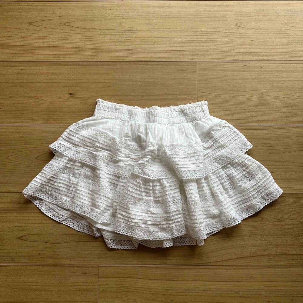 Aerie white ruffle skirt